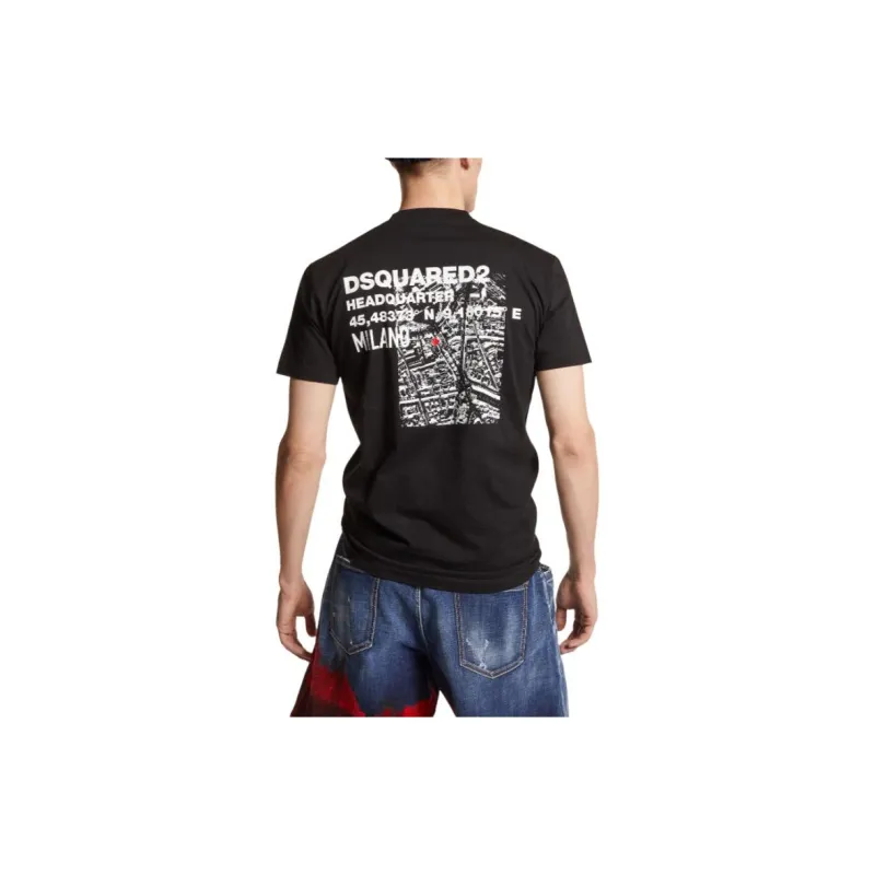Dsquared2 Ceresio Map Cool Fit T Shirt-3