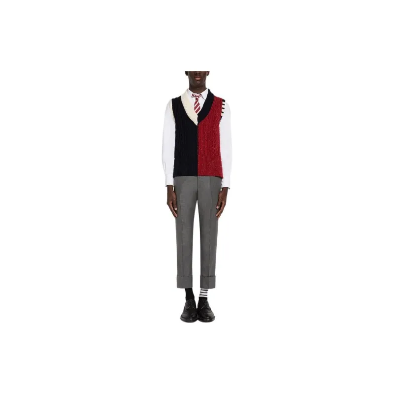 THOM BROWNE Tank Tops Men Red White Blue Multicolor-1