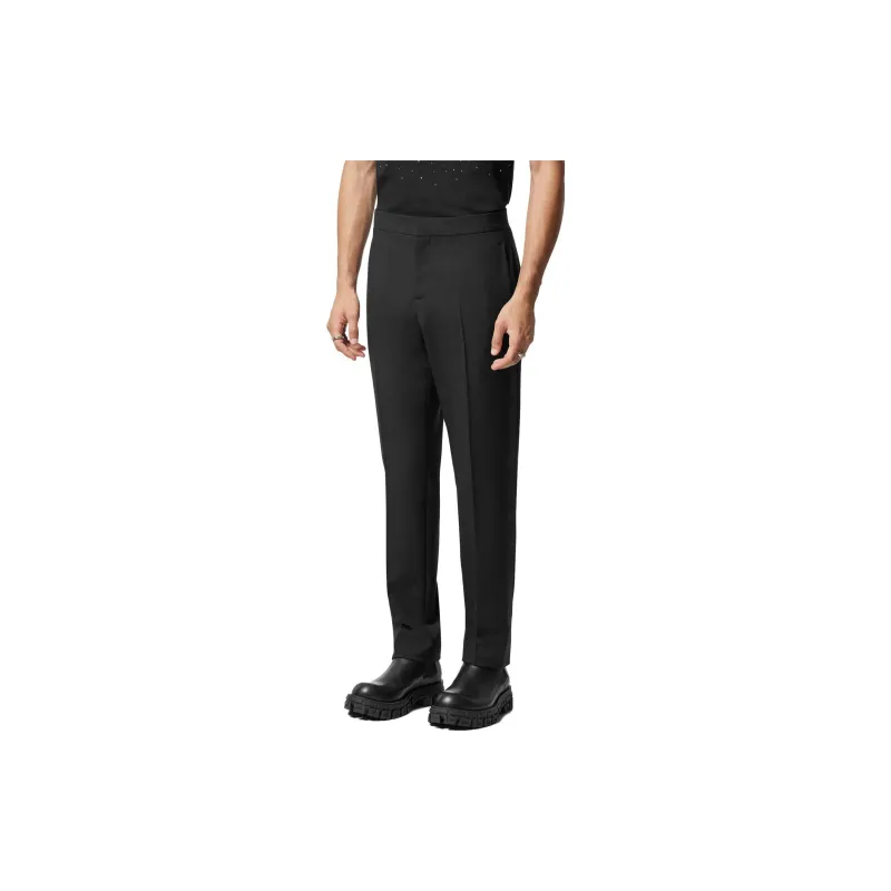VERSACE Logo Appliqué Tapered Leg Chino Trousers-2