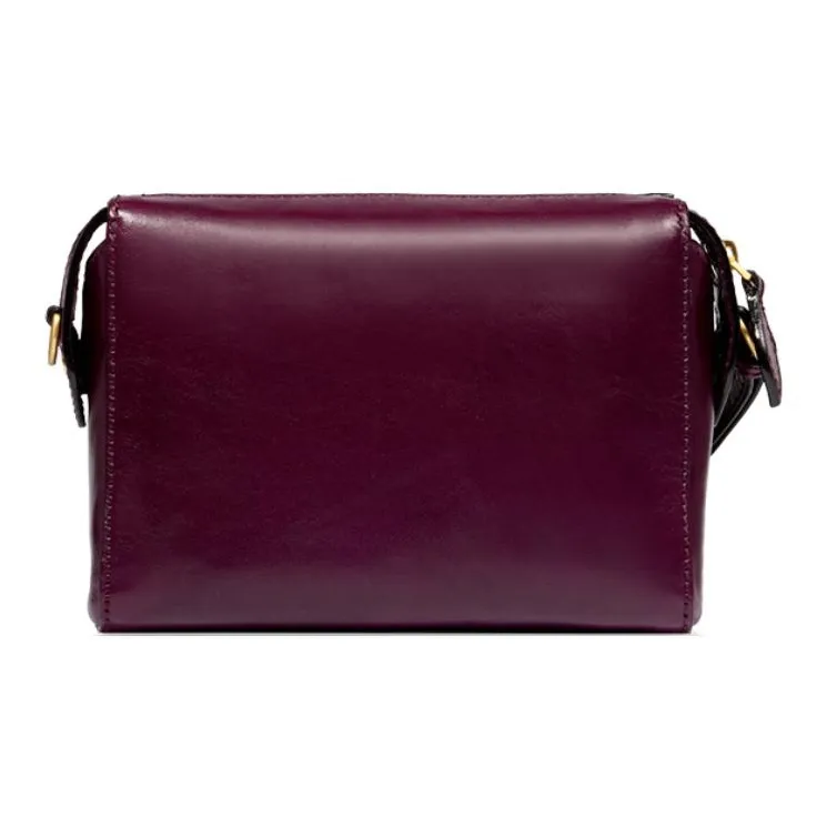 THE BRIDGE Leather Camera Bag Shoulder Bag Crossbody Bag Women's Grape Purple-3