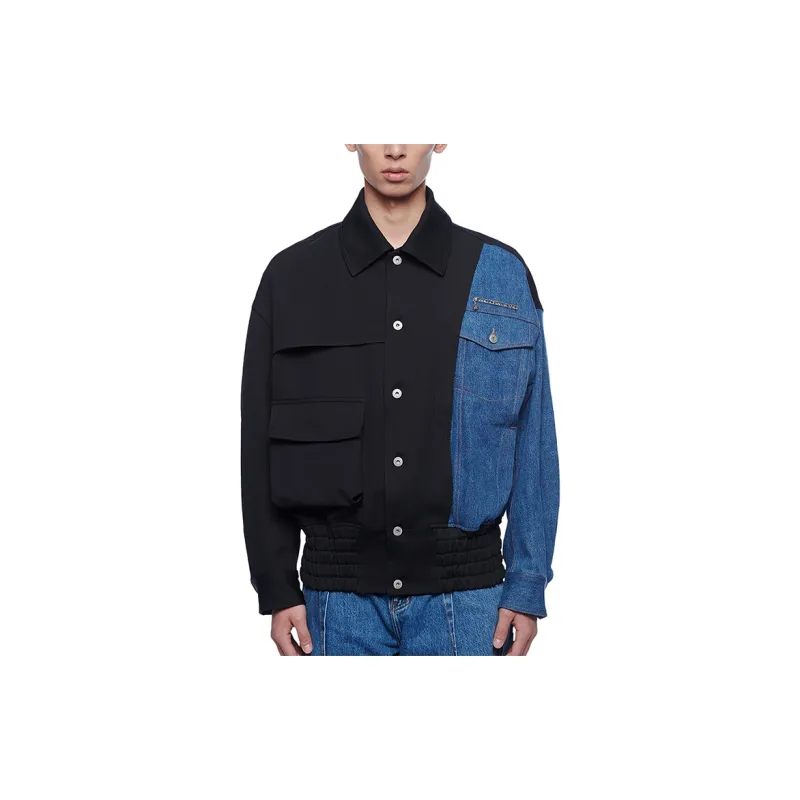 Feng Chen Wang Jackets Men Black Blue-4