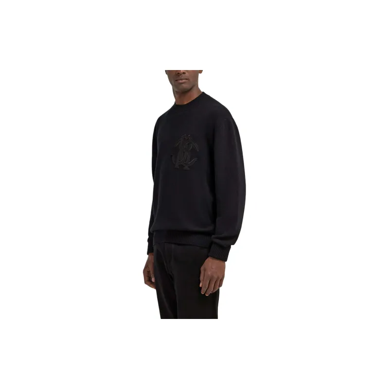 Roberto Cavalli Logo embroidered Wool Sweatshirt-4