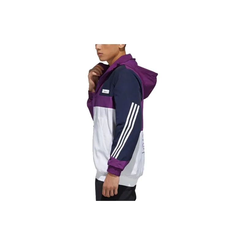 Adidas Neo Jackets Men White Purple-3