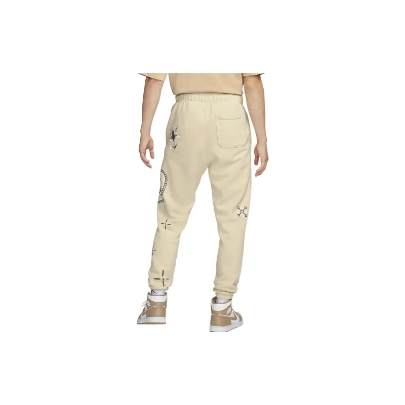 Jordan Knitted Sports Pants Men's Light Yellow-4