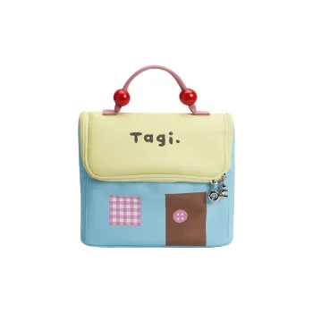 Tagi. Waterproof Leather Portable Toiletry Bag Storage Bag Makeup Bag Unisex Cheese Sea Salt