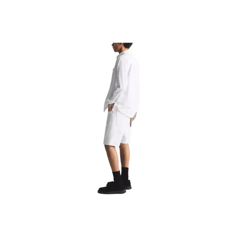 ZARA Denim Shorts Men White-4
