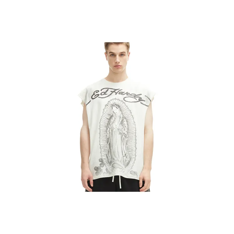 Ed Hardy Tank Tops Men Ivory White E1OBM017-2