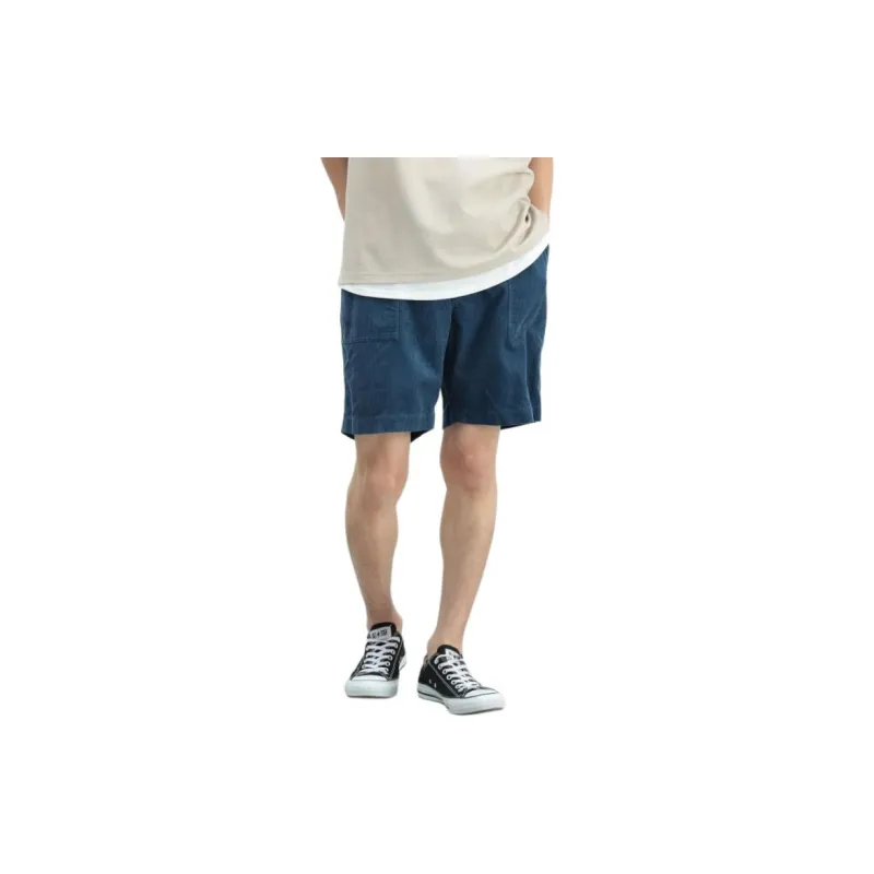 Beams Casual Shorts Men's Marine Blue-1