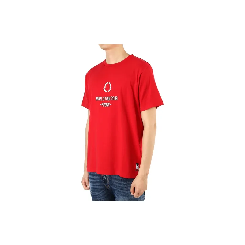 Moncler T-Shirts Men Red-4