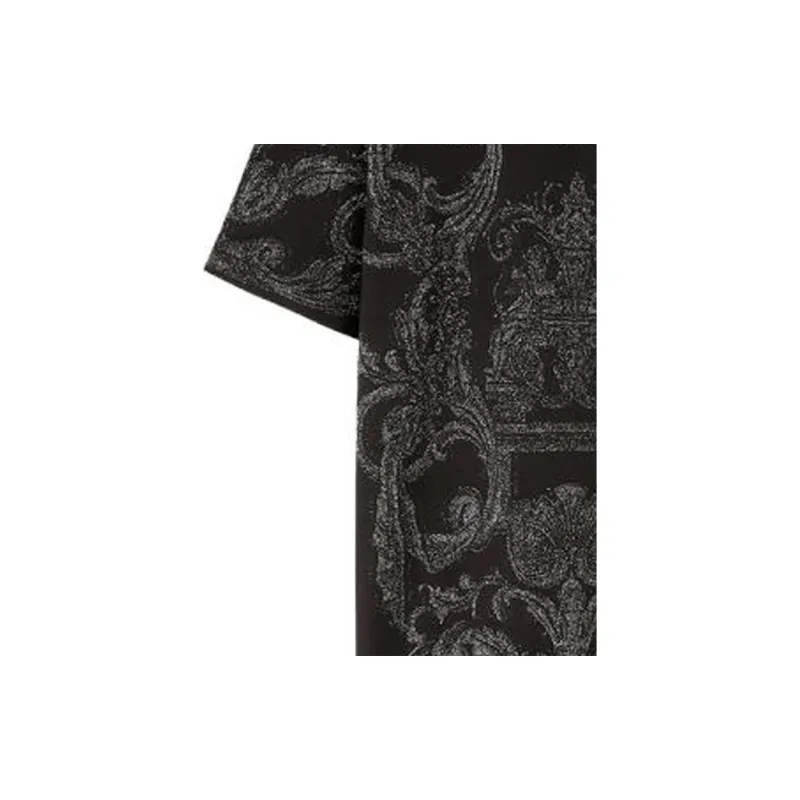 VERSACE Metallic Barocco print T shirt-6