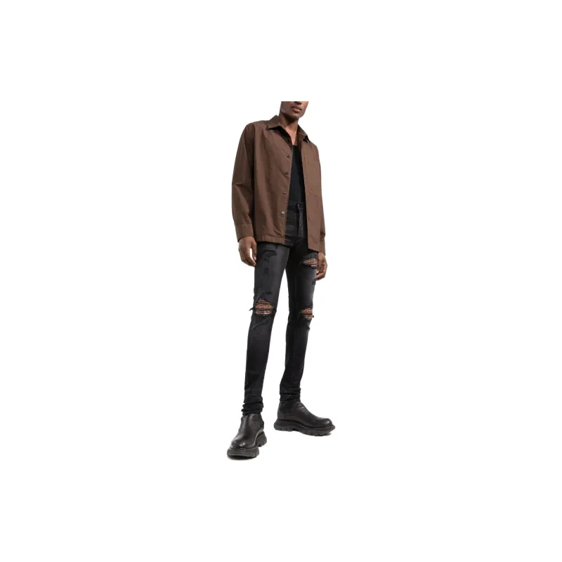AMIRI MX2 Brown Bandana Jeans-1