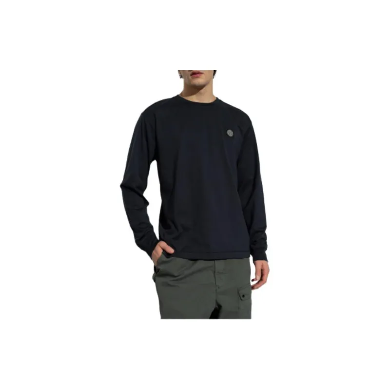 STONE ISLAND Long Sleeved Logo Patch T Shirt-3