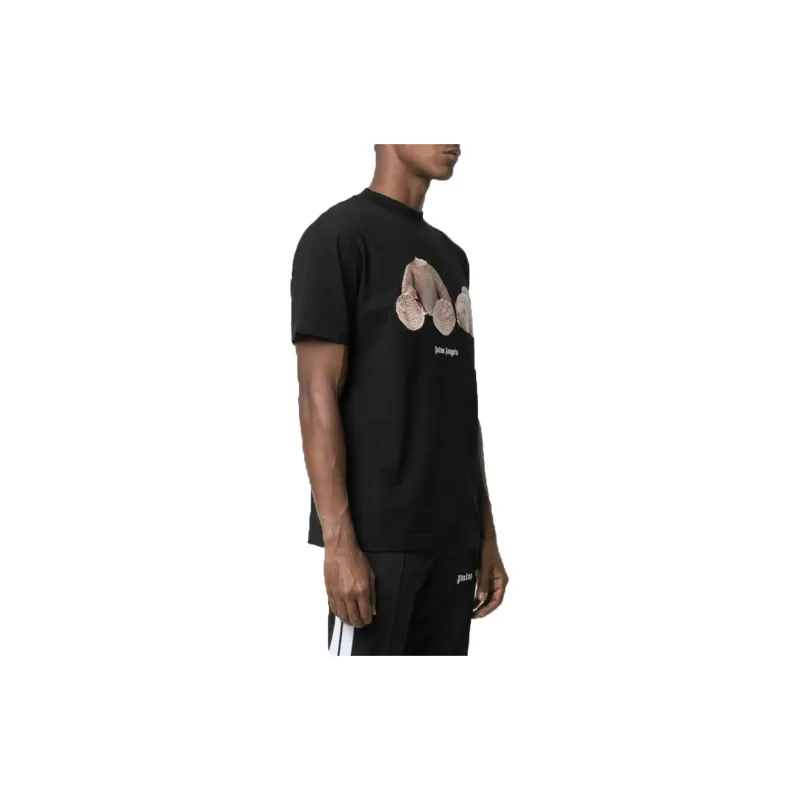PALM ANGELS Logo Bear Printed Crewneck T-Shirt XXS - POIZON
