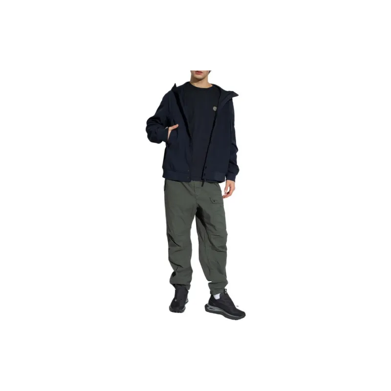 STONE ISLAND Long Sleeved Logo Patch T Shirt-1