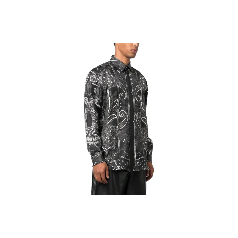 PHILIPP PLEIN Paisley print Silk Shirt-7