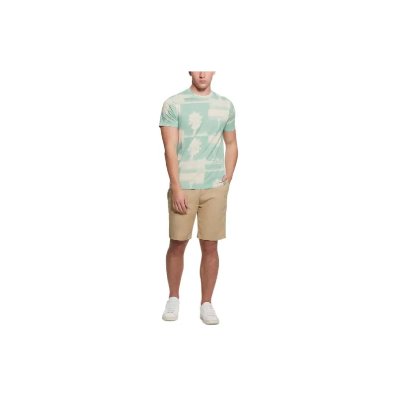 GUESS Eco Basic La Palms Tree Tee T-Shirt Men's Green-1
