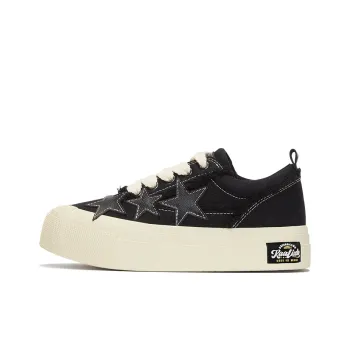 KAALIXTO Canvas Shoes Unisex Low Top Black