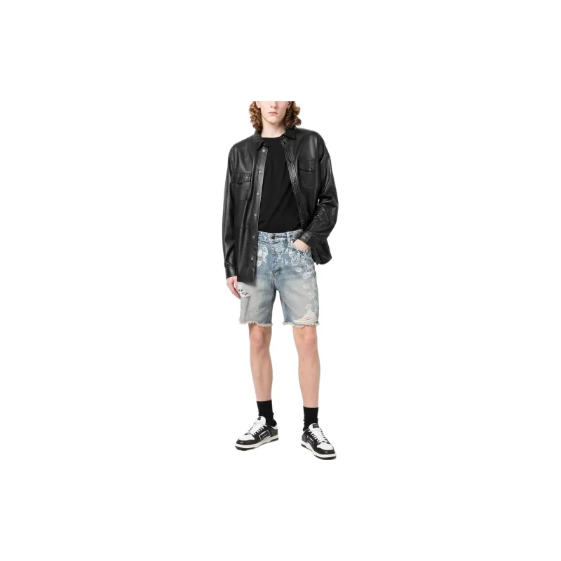 AMIRI Denim Shorts Men Light Blue-1