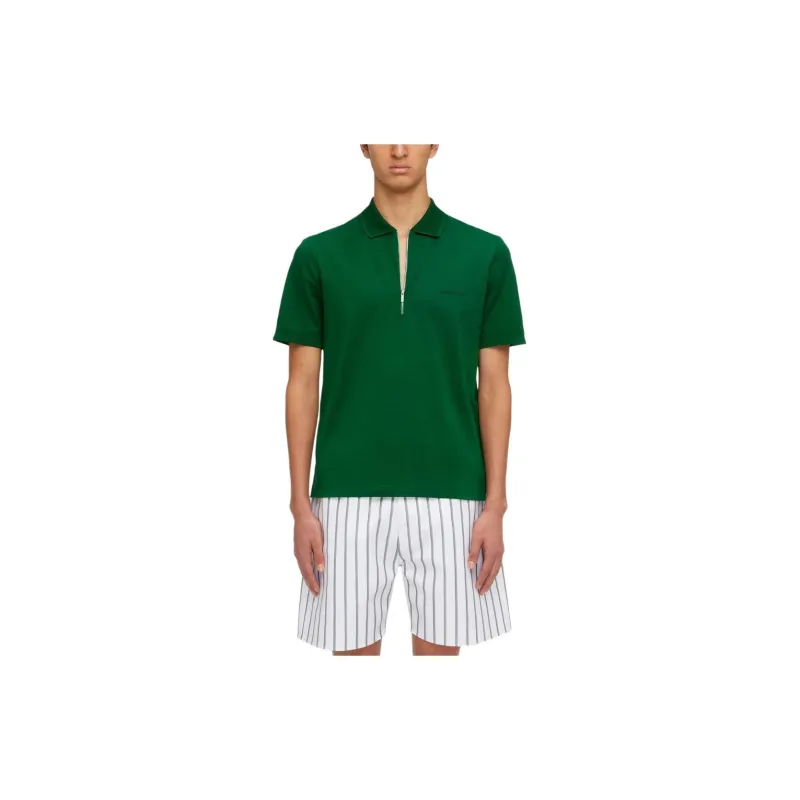 Ferragamo Zip up Cotton Polo Shirt-2