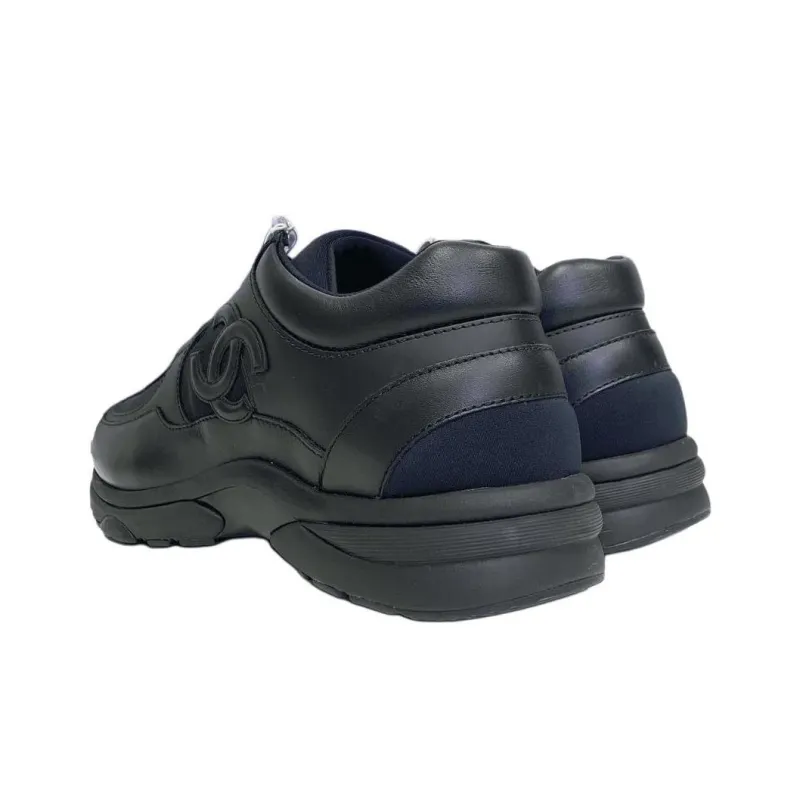 CHANEL Low Top Casual Shoes Men's Black-2