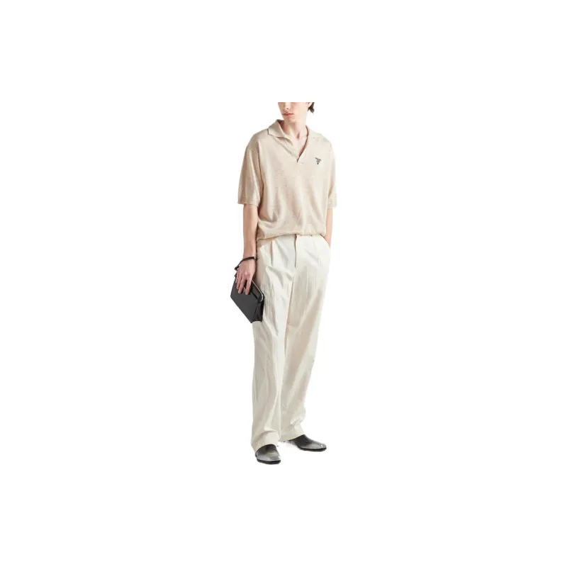 PRADA FW22 Polo Shirt Men's Ivory White-1