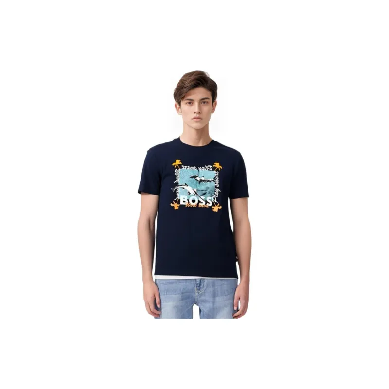 HUGO BOSS T Shirts Men Dark Blue-7
