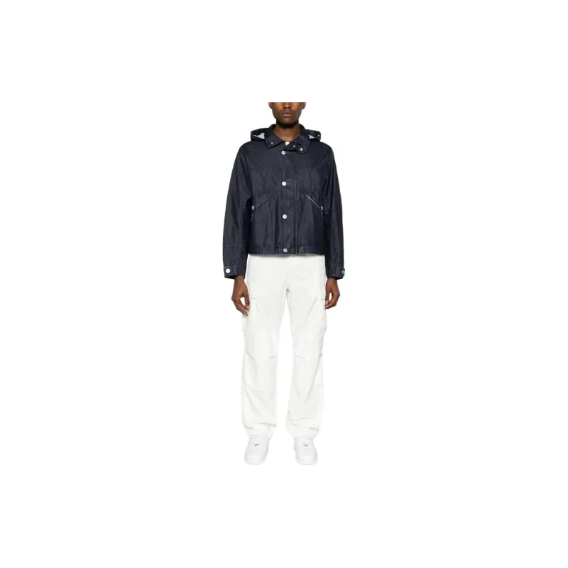 STONE ISLAND Raw Plated Linen Hooded Jacket-2