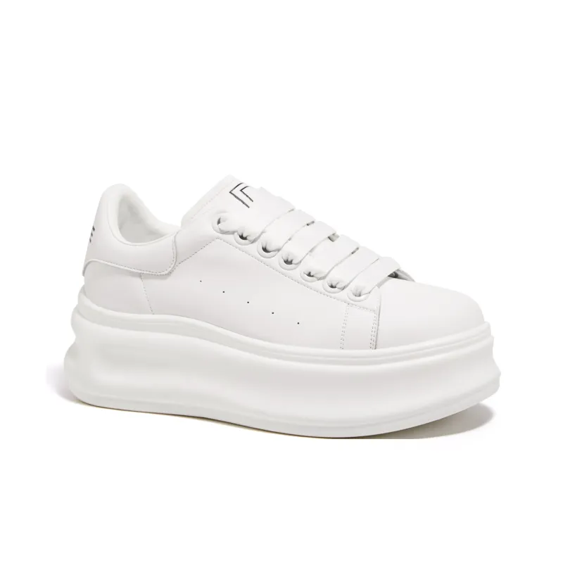 D FUSE SCANDINAVIA White Sneakers Anti Slip And Wear Resistant Lightweight Low Top Skateboard Shoes Women's-2