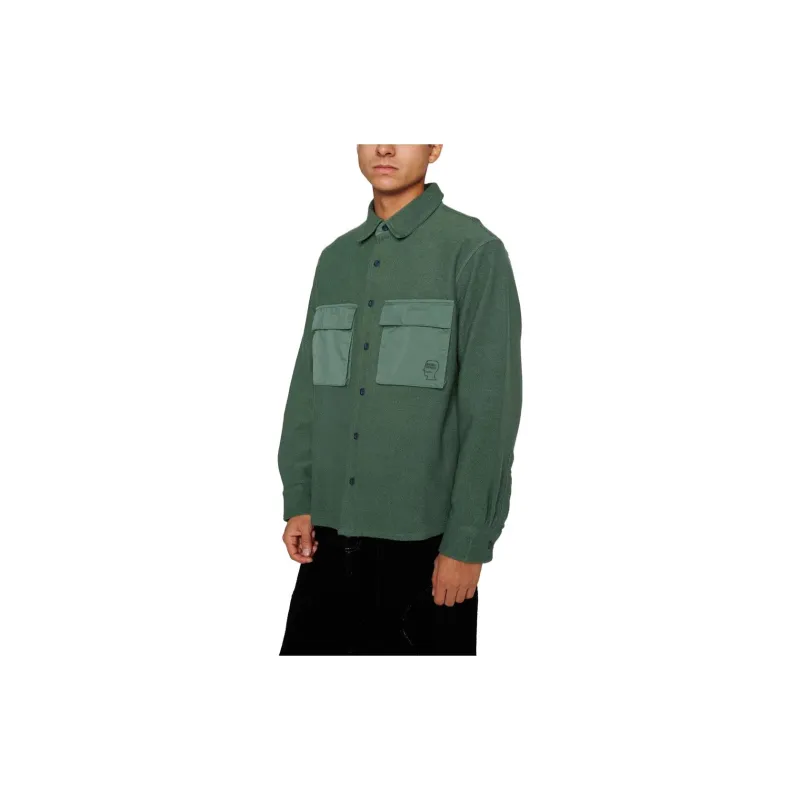 Brain Dead CPO FRENCH TERRY SATEEN SHIRT Jackets Coats Unisex Green-2