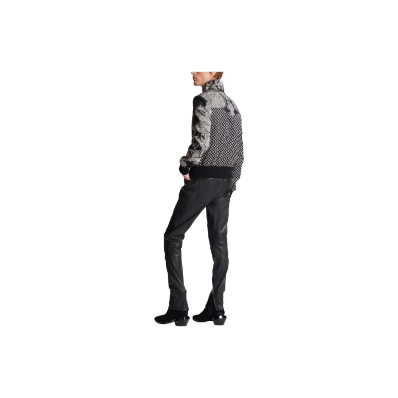 BALMAIN Graphic print Zipped Bomber Jacket-3