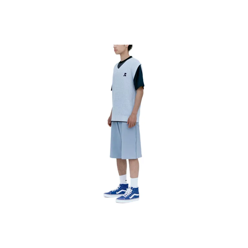 Rest&Recreation OVERSIZED V-NECK KNIT VEST Vest Unisex SKY BLUE/Sky Blue-6