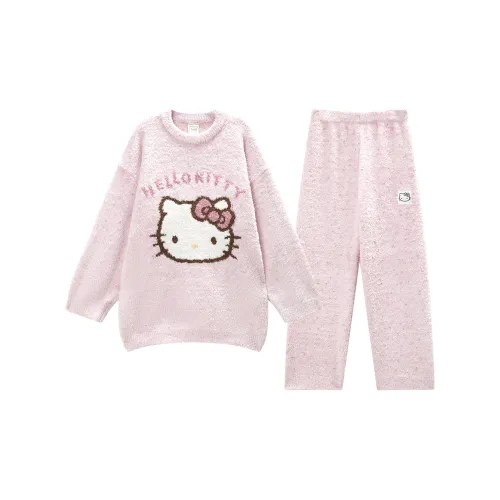 GUKOO x Hello Kitty Sanrio Series Pajama Set Women's Light Pink