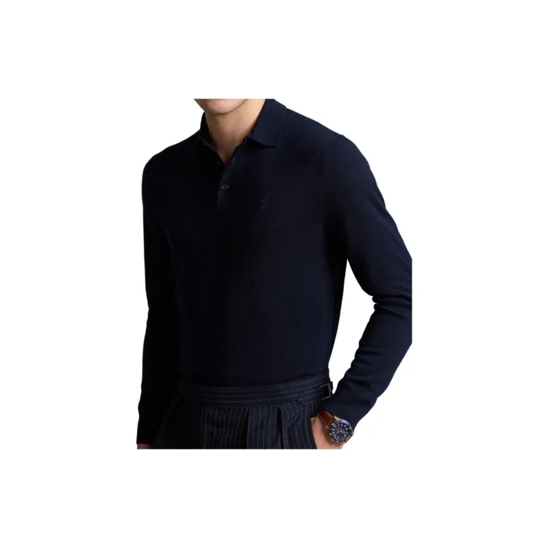 Polo Ralph Lauren Long sleeved Wool Polo Shirt-4