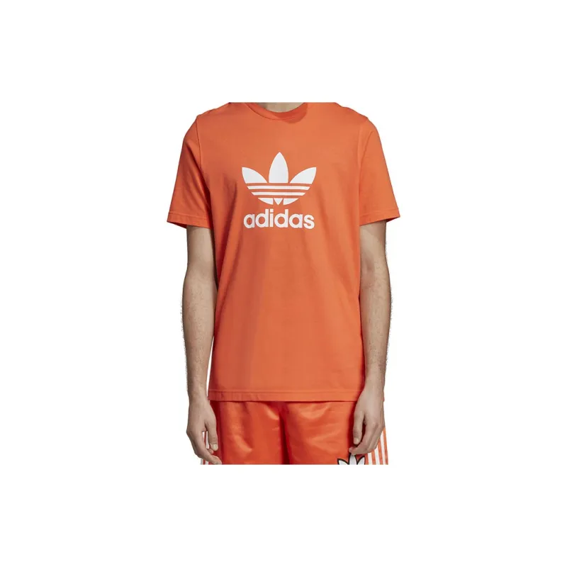 Adidas Originals Trefoil T Shirts Men Orange Yellow-2