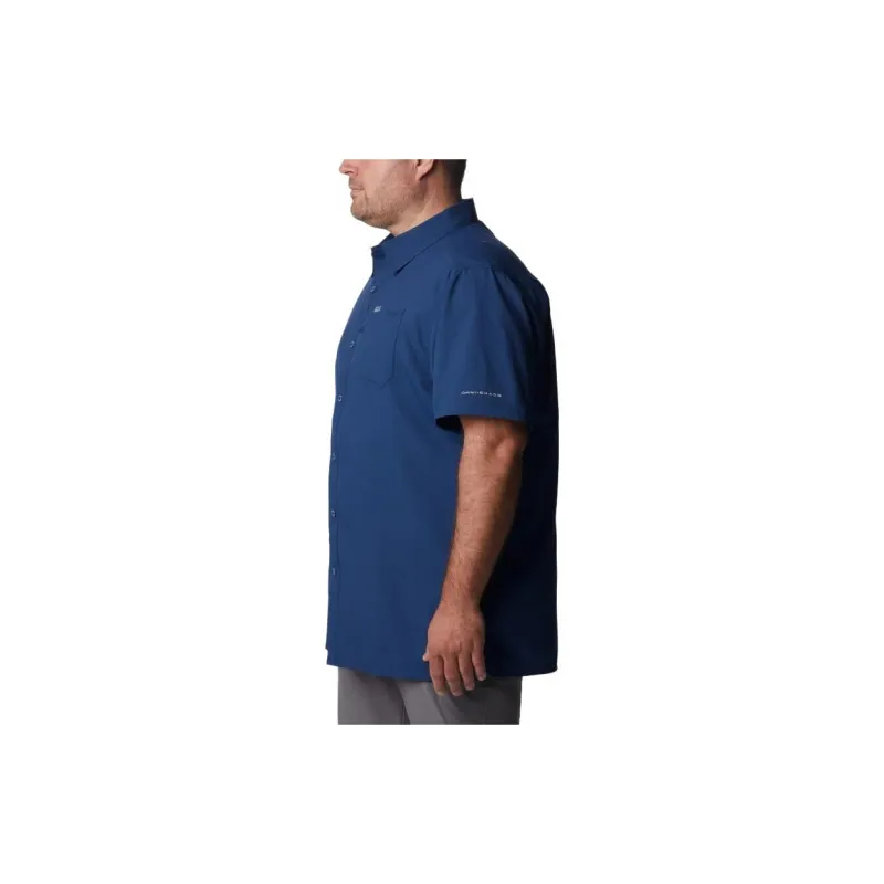 Columbia PFG Slack Tide Shirts Men Dark Blue-2