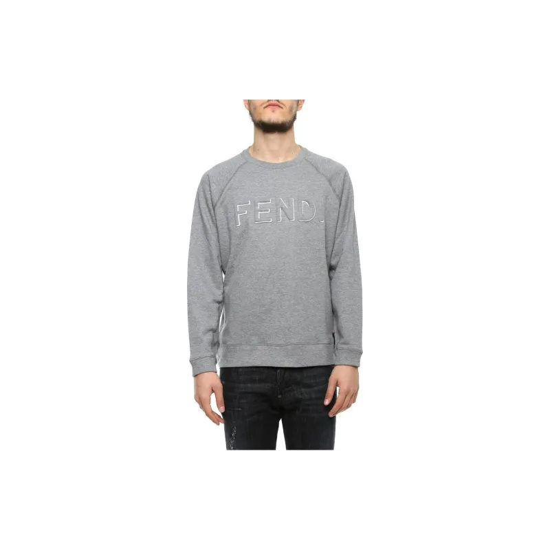 FENDI T Shirts Men Gray-1