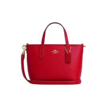 COACH City Cow Leather Tote Bag Shopping Bag Shoulder Bag Crossbody Bag Handbag Mini Women's Red
