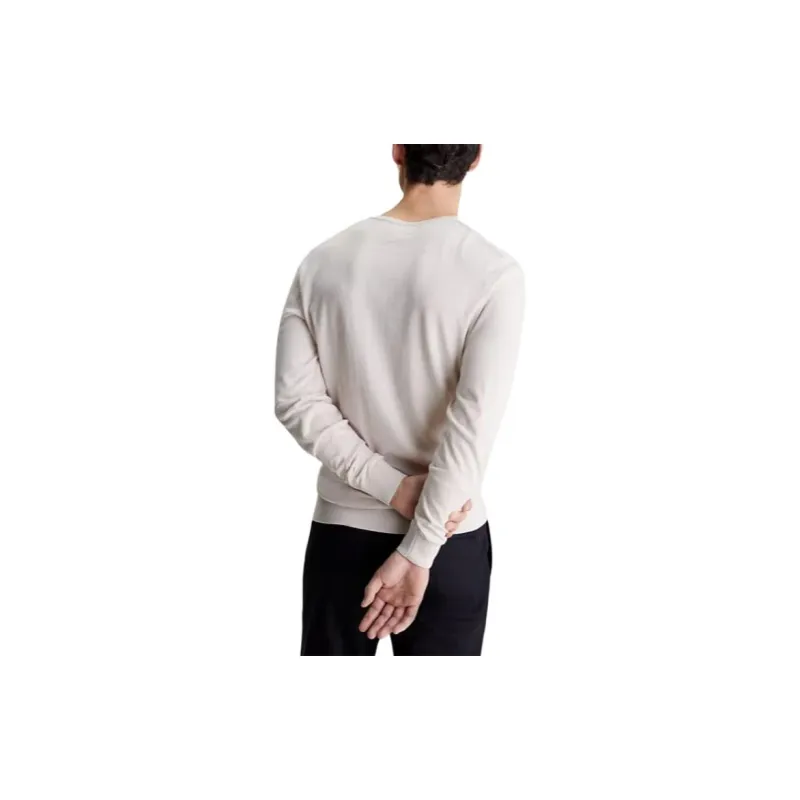 CALVIN KLEIN Cotton Silk Jumper Sweater Men's Ecru-3