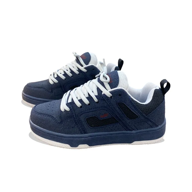 XLAIII Anti Slip Wear Resistant Low Top Skateboard Shoes Unisex Blue-1