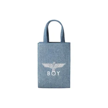 Boy London Fabric Handbag, Shoulder Bag Medium Size Unisex Blue