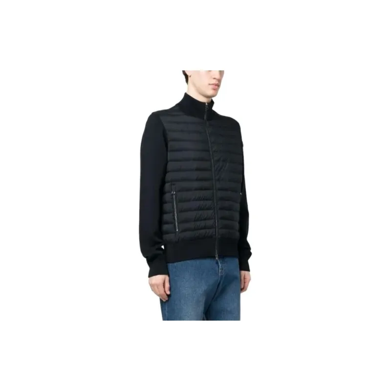 Moncler Logo Patch Knit Padded Cardigan-2