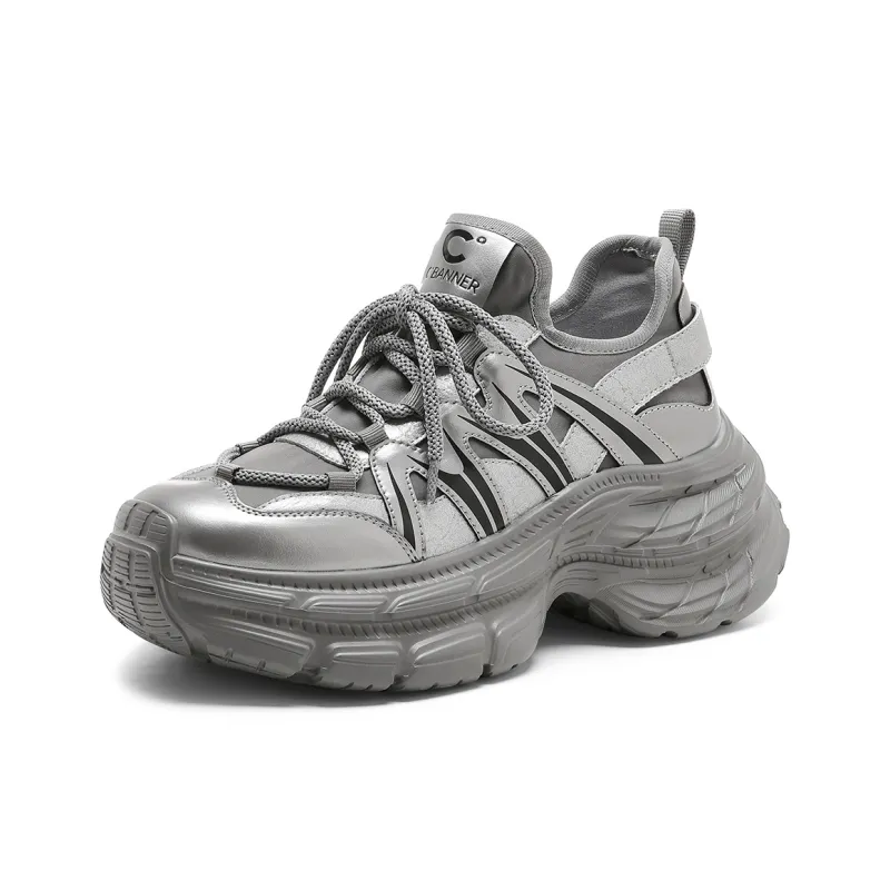 C°BANNER Low Top Chunky Sneakers Women's Gunmetal-1