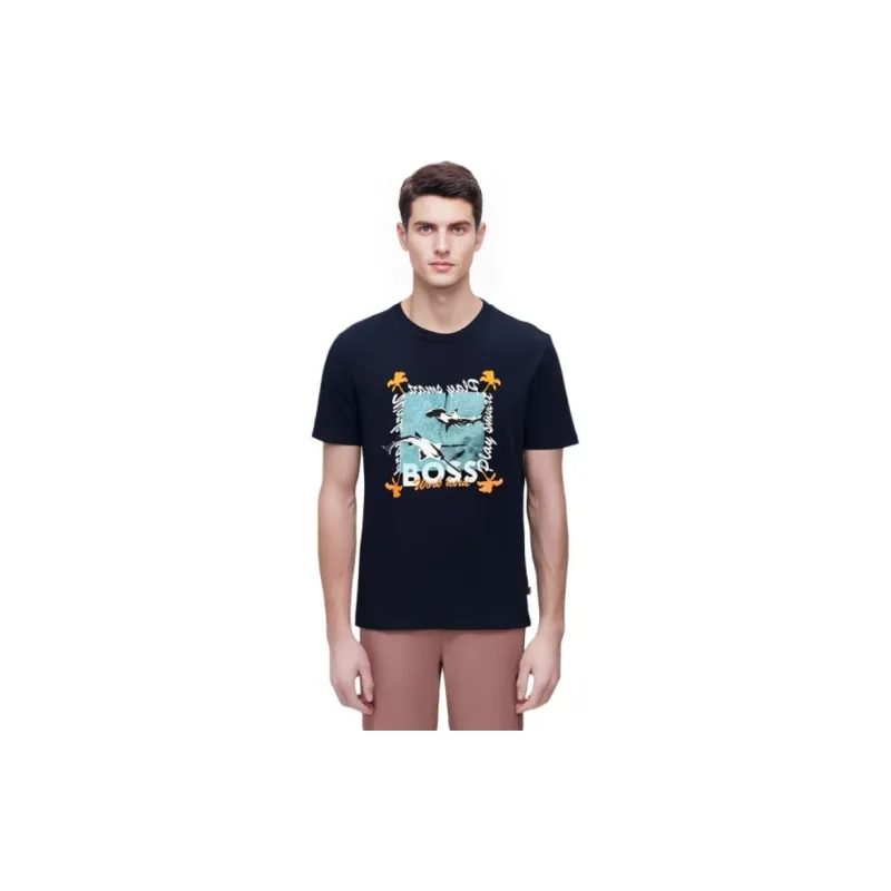 HUGO BOSS T Shirts Men Dark Blue-1