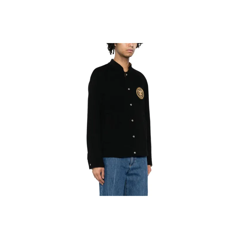Roberto Cavalli Logo embroidered Wool Bomber Jacket-3