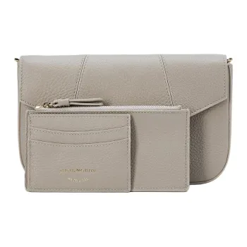 EMPORIO ARMANI Cow Leather Combo Bag, Shoulder Bag Medium Size Women's Light Coffee