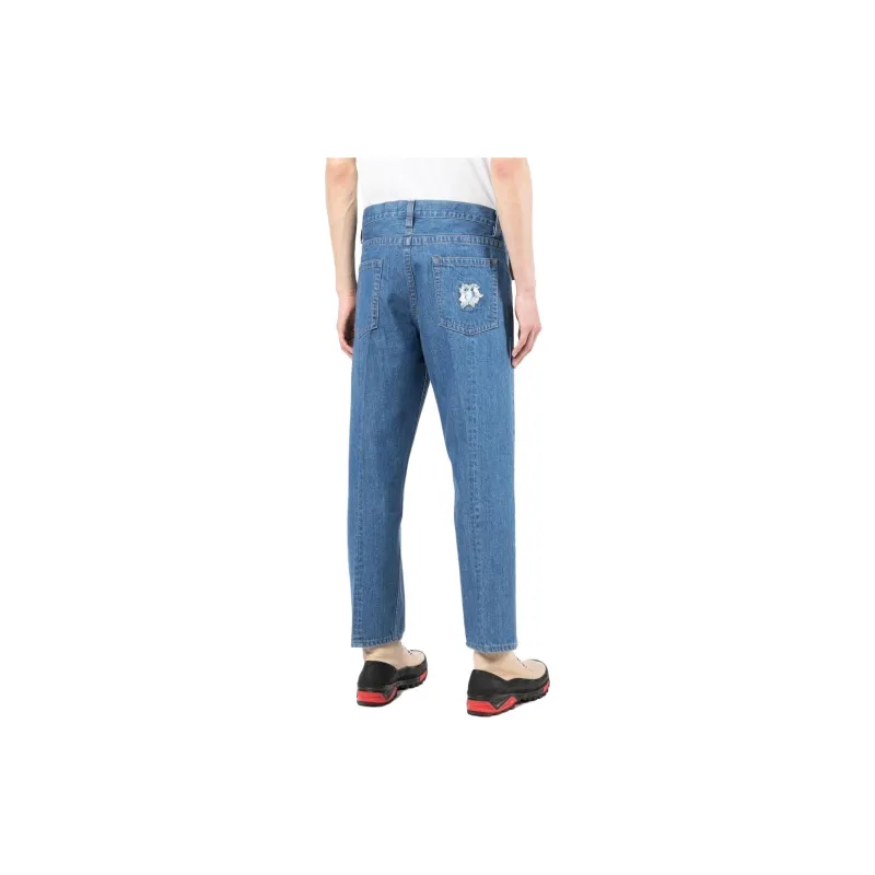 CRAIG GREEN Logo patch Straight leg Jeans-2