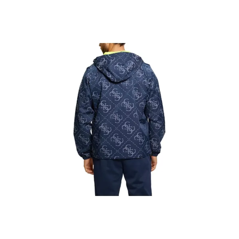 GUESS Leroi Quattro Signature Jacket Jackets Coats Men's Jacquard Blue-1