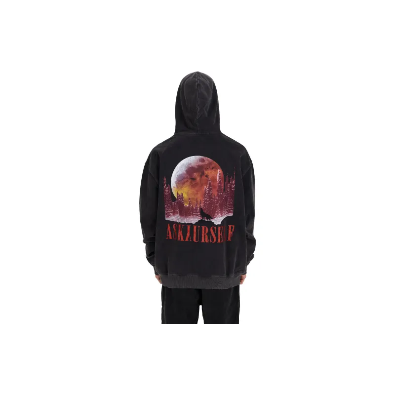 Askyurself Hoodie Unisex Washed Black-2