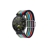 Light and Translucent Cut-Out[Upgraded Magnetic | Woven Slide Buckle]Rainbow-Silver-Tone Buckle