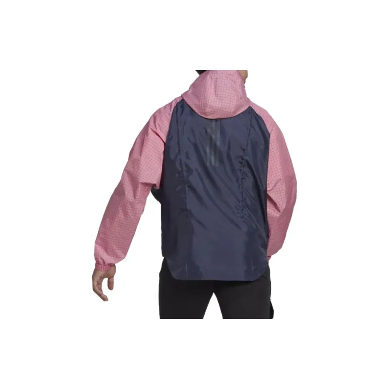 Adidas Windbreaker Jackets Men Blue Pink-3